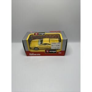 A855 Vintage 1984 Bburago 4175 Ferrari GTO Yellow 1:43 NEW + FAST SHIPPING